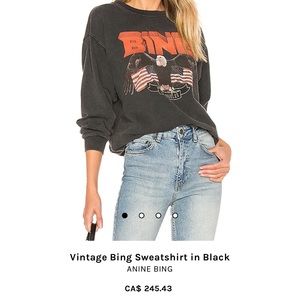 Anine bing xs vintage sweat-shirt in excellent condition